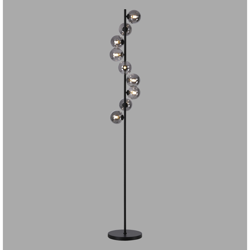 Schöner Wohnen 14506-18 - LED Stojací lampa DUBAI 9xG9/3W/230V černá/kouřová