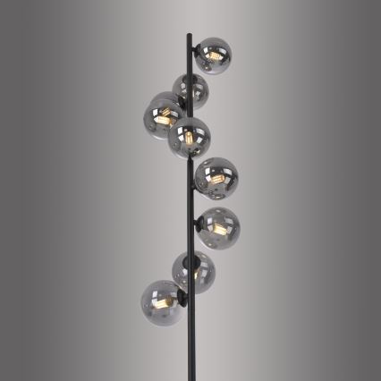 Schöner Wohnen 14506-18 - LED Stojací lampa DUBAI 9xG9/3W/230V černá/kouřová
