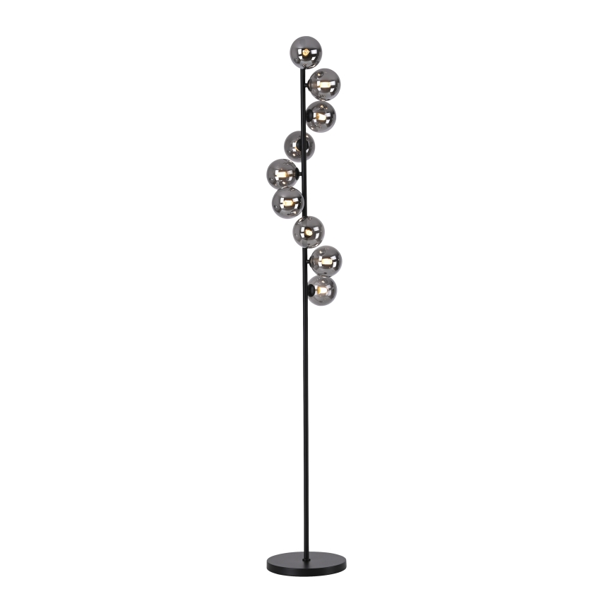 Schöner Wohnen 14506-18 - LED Stojací lampa DUBAI 9xG9/3W/230V černá/kouřová