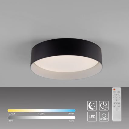 Schöner Wohnen 14593-18 - LED Stmívatelné stropní svítidlo TAVOLI LED/10W/230V 2700-6500K pr. 28,5 cm černá + dálkové ovládání