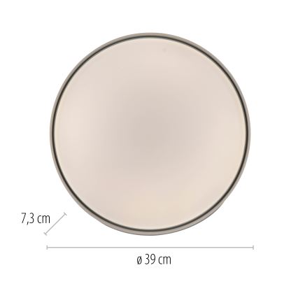 Schöner Wohnen 14594-18 - LED Stmívatelné stropní svítidlo TAVOLI LED/20W/230V 2700-6500K pr. 39 cm černá + dálkové ovládání