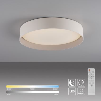 Schöner Wohnen 14594-39 - LED Stmívatelné stropní svítidlo TAVOLI LED/20W/230V 2700-6500K pr. 39 cm šedá + dálkové ovládání