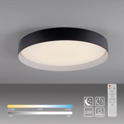 Schöner Wohnen 14595-18 - LED Stmívatelné stropní svítidlo TAVOLI LED/34W/230V 2700-6500K pr. 49 cm černá + dálkové ovládání