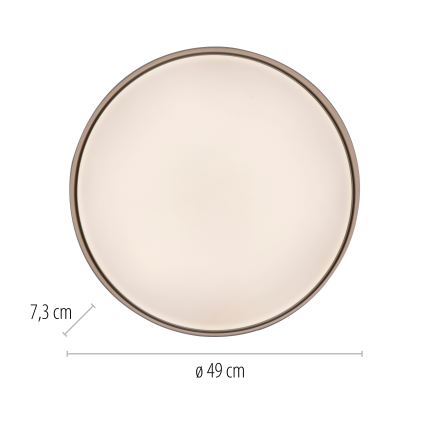 Schöner Wohnen 14595-39 - LED Stmívatelné stropní svítidlo TAVOLI LED/34W/230V 2700-6500K pr. 49 cm šedá + dálkové ovládání