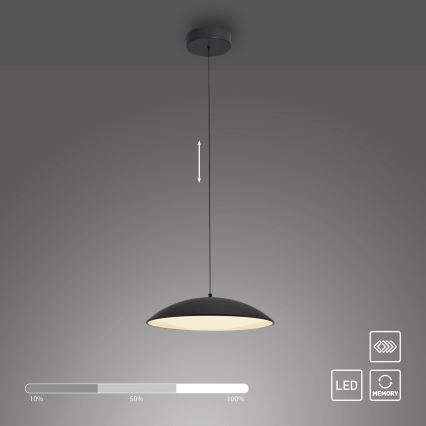 Schöner Wohnen 14606-18 - LED Stmívatelný lustr na lanku LENTE LED/17W/230V pr. 40 cm černá