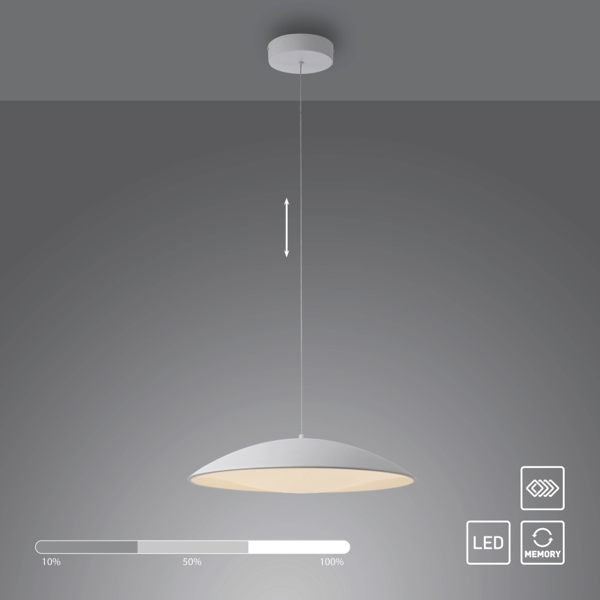 Schöner Wohnen 14607-16 - LED Stmívatelný lustr na lanku LENTE LED/23W/230V pr. 50 cm bílá