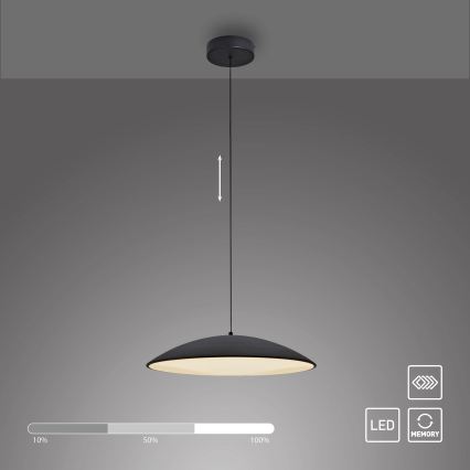 Schöner Wohnen 14607-18 - LED Stmívatelný lustr na lanku LENTE LED/23W/230V pr. 50 cm černá
