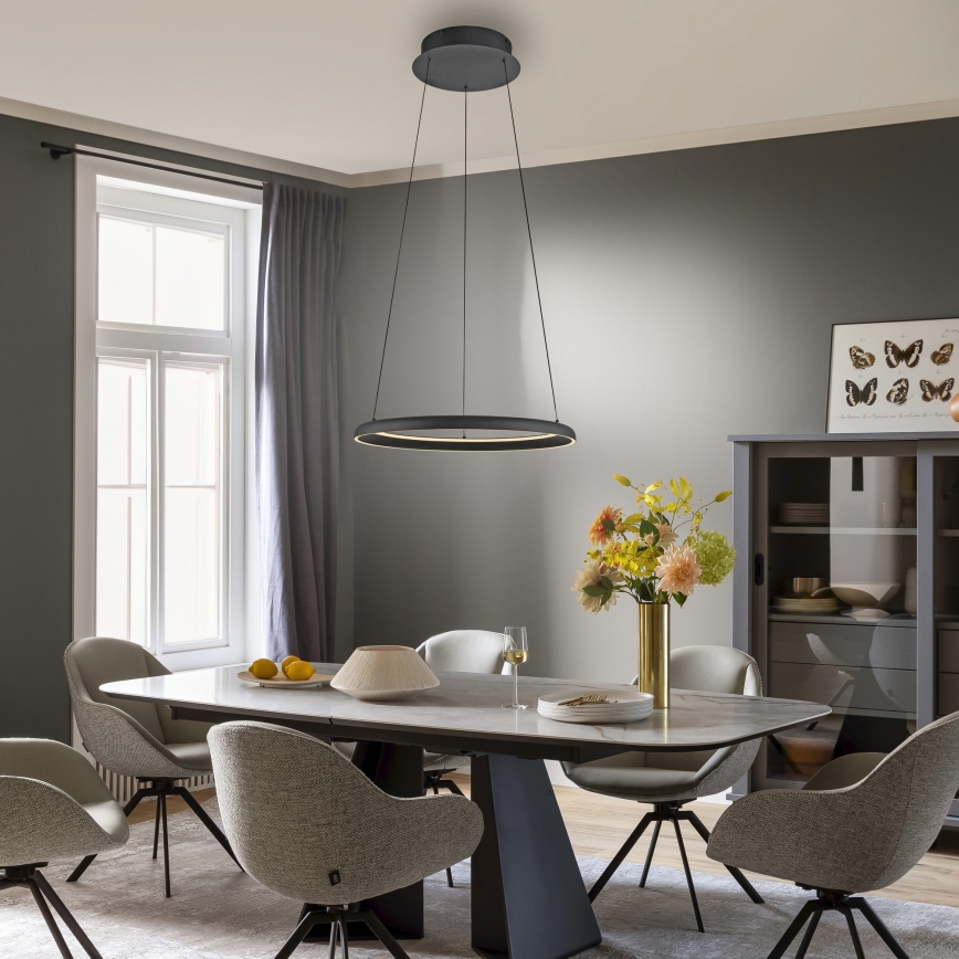 Schöner Wohnen 15570-18 - LED Stmívatelný lustr na lanku QUILLO LED/36W/230V pr. 60 cm černá