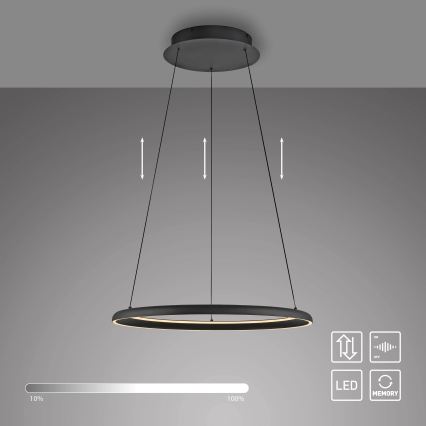 Schöner Wohnen 15570-18 - LED Stmívatelný lustr na lanku QUILLO LED/36W/230V pr. 60 cm černá