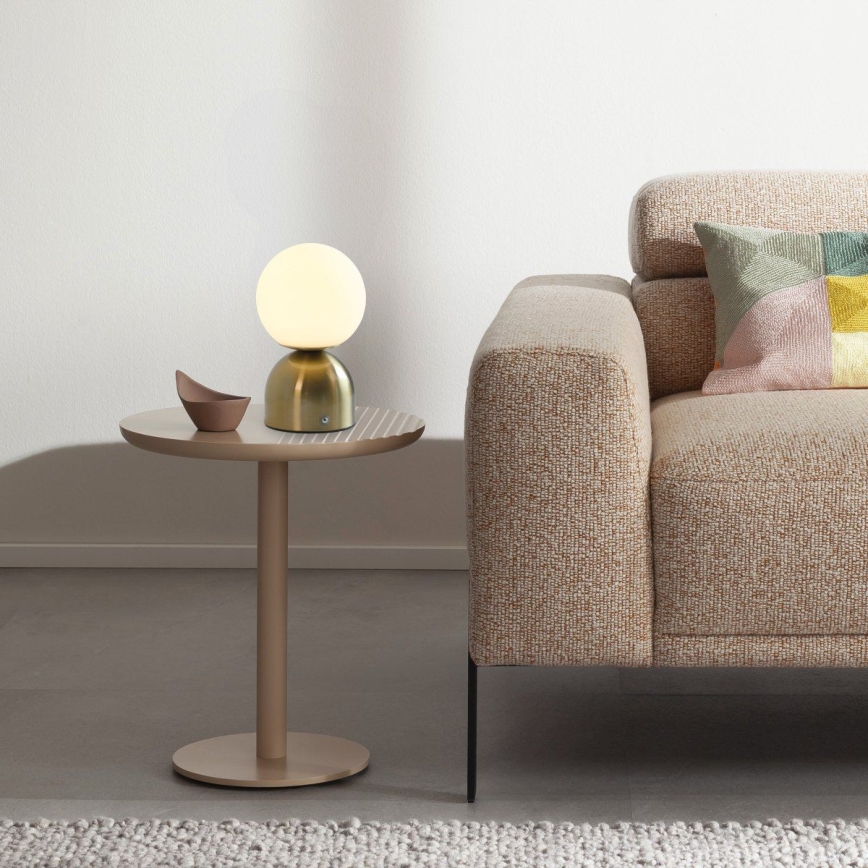 Schöner Wohnen 19218-12 - LED Stmívatelná dotyková nabíjecí stolní lampa RUDI LED/1,2W/5V 3000-6000K 1200 mAh zlatá