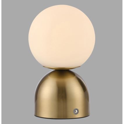 Schöner Wohnen 19218-12 - LED Stmívatelná dotyková nabíjecí stolní lampa RUDI LED/1,2W/5V 3000-6000K 1200 mAh zlatá