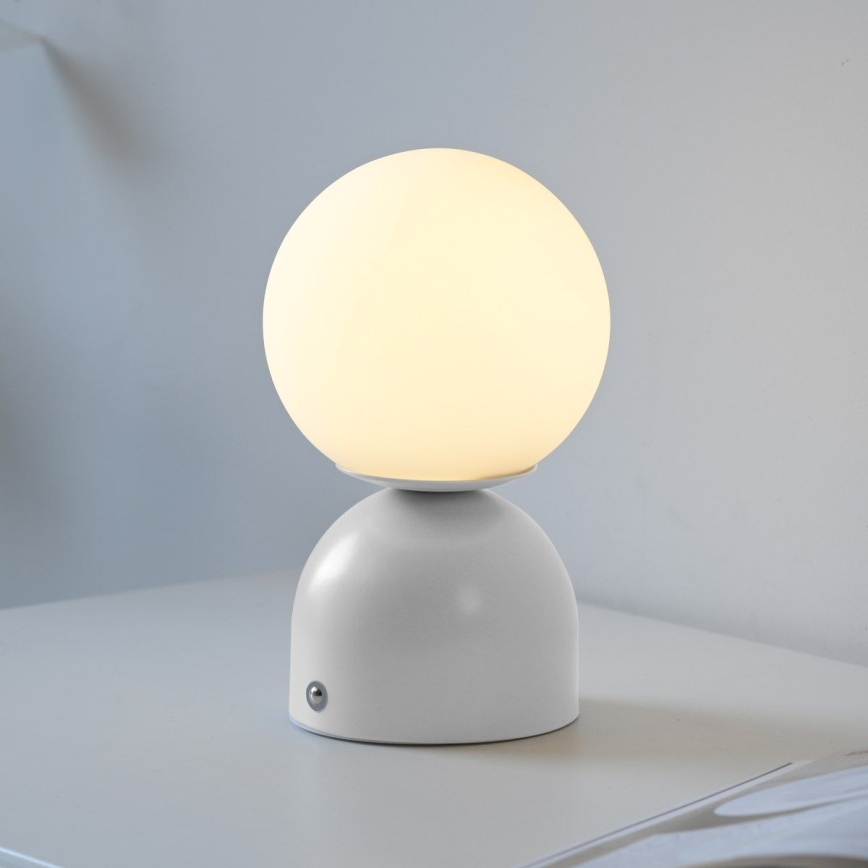 Schöner Wohnen 19218-16 - LED Stmívatelná dotyková nabíjecí stolní lampa RUDI LED/1,2W/5V 3000-6000K 1200 mAh bílá