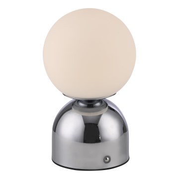 Schöner Wohnen 19218-17 - LED Stmívatelná dotyková nabíjecí stolní lampa RUDI LED/1,2W/5V 3000-6000K 1200 mAh lesklý chrom