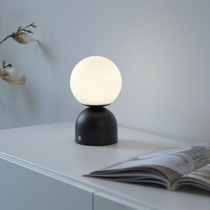 Schöner Wohnen 19218-18 - LED Stmívatelná dotyková nabíjecí stolní lampa RUDI LED/1,2W/5V 3000-6000K 1200 mAh černá