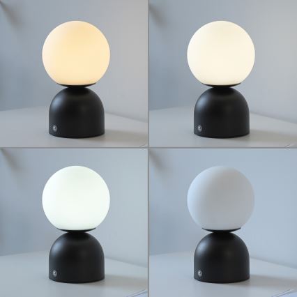 Schöner Wohnen 19218-18 - LED Stmívatelná dotyková nabíjecí stolní lampa RUDI LED/1,2W/5V 3000-6000K 1200 mAh černá