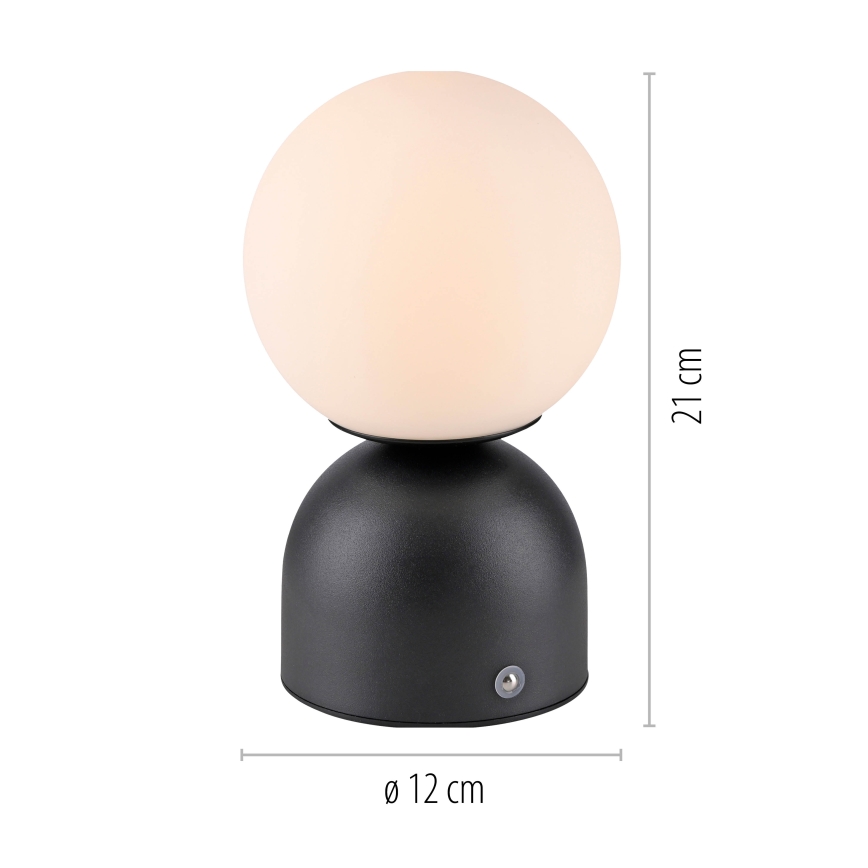 Schöner Wohnen 19218-18 - LED Stmívatelná dotyková nabíjecí stolní lampa RUDI LED/1,2W/5V 3000-6000K 1200 mAh černá