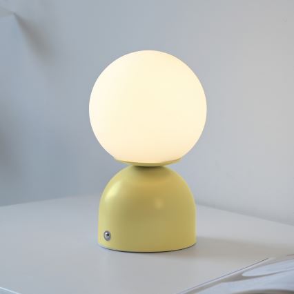 Schöner Wohnen 19218-81 - LED Stmívatelná dotyková nabíjecí stolní lampa RUDI LED/1,2W/5V 3000-6000K 1200 mAh žlutá