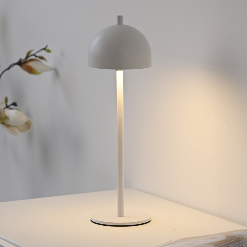 Schöner Wohnen 19244-16 - LED Stmívatelná dotyková nabíjecí venkovní stolní lampa BELLIS LED/2,5W/5V 2600 mAh IP54 bílá