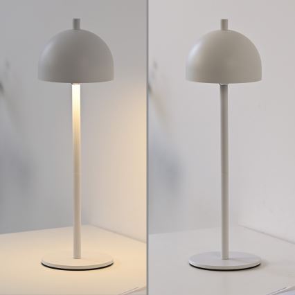 Schöner Wohnen 19244-16 - LED Stmívatelná dotyková nabíjecí venkovní stolní lampa BELLIS LED/2,5W/5V 2600 mAh IP54 bílá