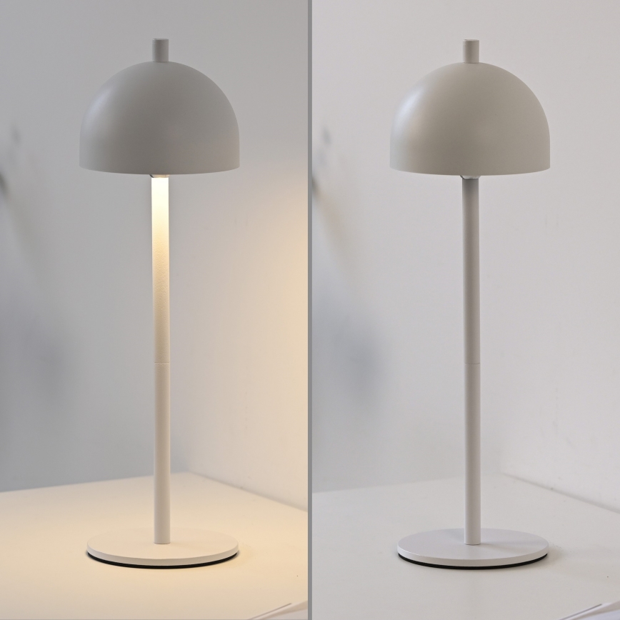 Schöner Wohnen 19244-16 - LED Stmívatelná dotyková nabíjecí venkovní stolní lampa BELLIS LED/2,5W/5V 2600 mAh IP54 bílá