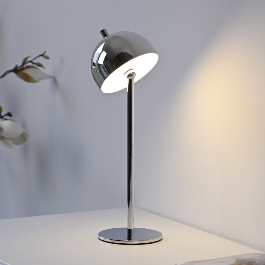 Schöner Wohnen 19244-17 - LED Stmívatelná dotyková nabíjecí venkovní stolní lampa BELLIS LED/2,5W/5V 2600 mAh IP54 lesklý chrom
