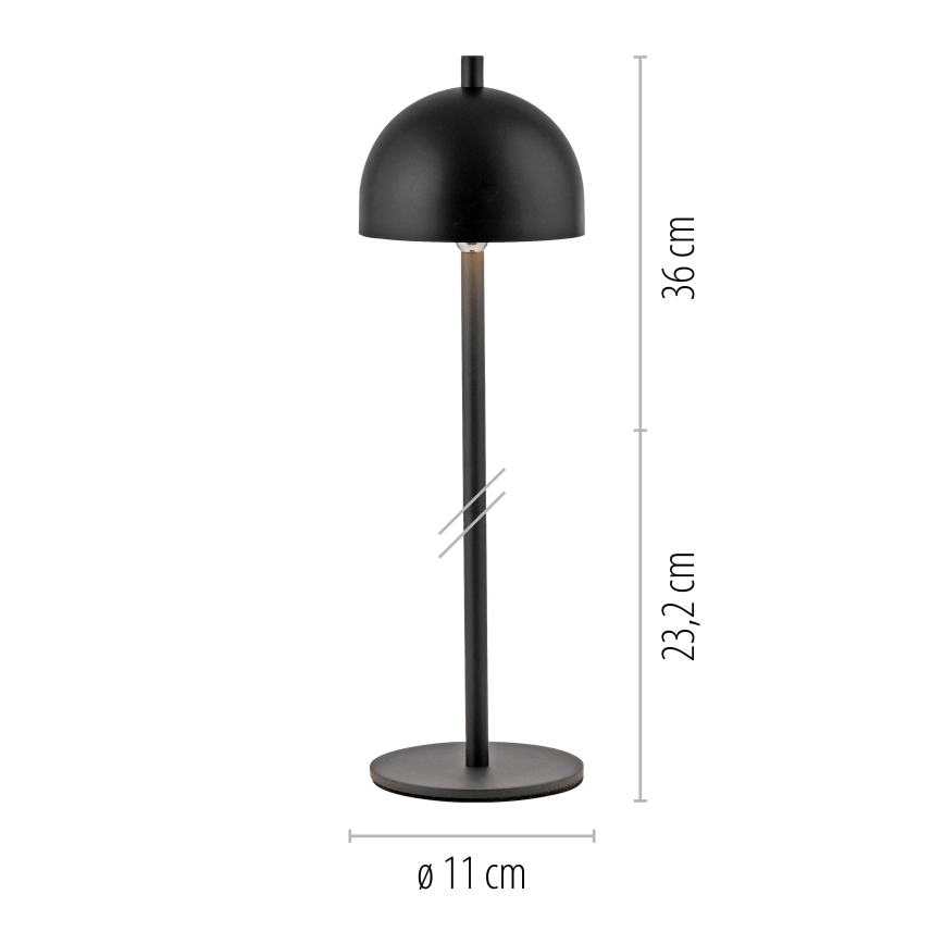 Schöner Wohnen 19244-18 - LED Stmívatelná dotyková nabíjecí venkovní stolní lampa BELLIS LED/2,5W/5V 2600 mAh IP54 černá