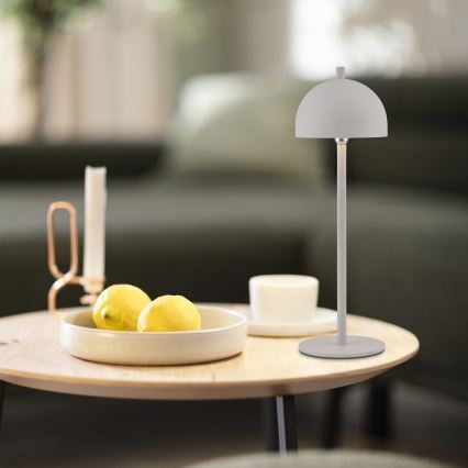 Schöner Wohnen 19244-39 - LED Stmívatelná dotyková nabíjecí venkovní stolní lampa BELLIS LED/2,5W/5V 2600 mAh IP54 šedá