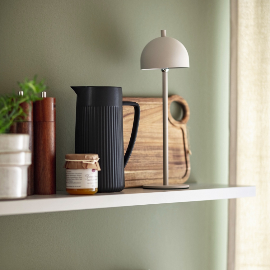 Schöner Wohnen 19244-39 - LED Stmívatelná dotyková nabíjecí venkovní stolní lampa BELLIS LED/2,5W/5V 2600 mAh IP54 šedá