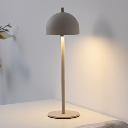 Schöner Wohnen 19244-39 - LED Stmívatelná dotyková nabíjecí venkovní stolní lampa BELLIS LED/2,5W/5V 2600 mAh IP54 šedá