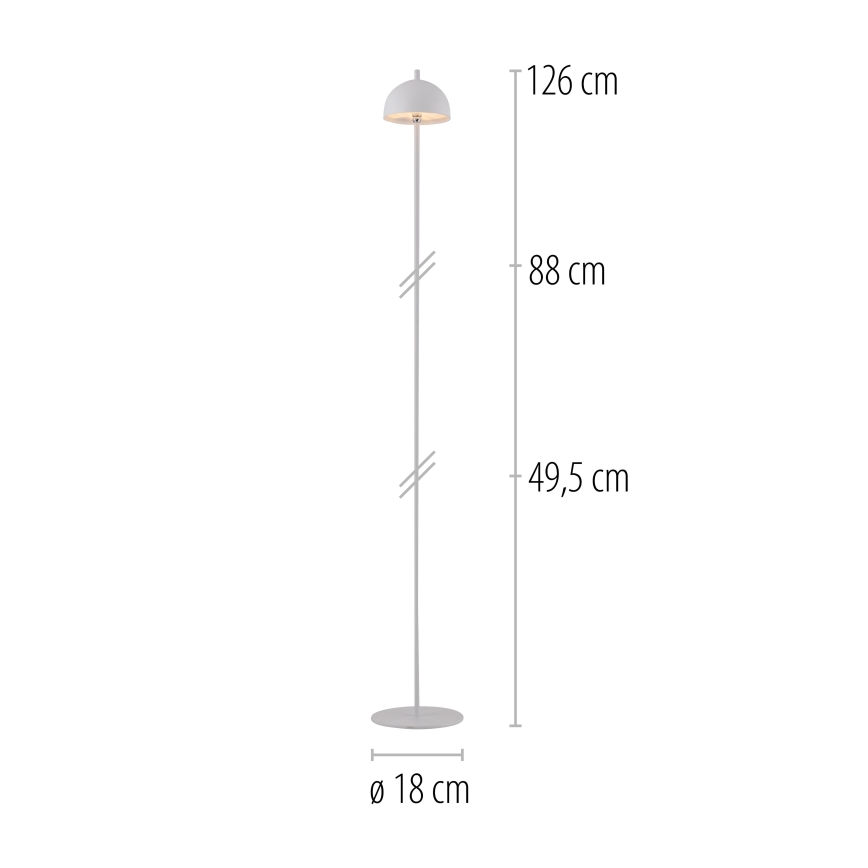 Schöner Wohnen 19245-16 - LED Stmívatelná dotyková nabíjecí venkovní stojací lampa BELLIS LED/2,5W/5V 2600 mAh IP54 bílá