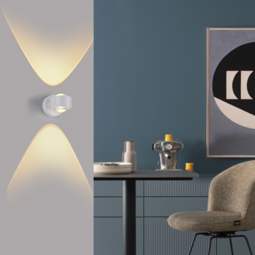 Schöner Wohnen 19331-16 - LED Nástěnné svítidlo CHIA 2xLED/2W/230V bílá