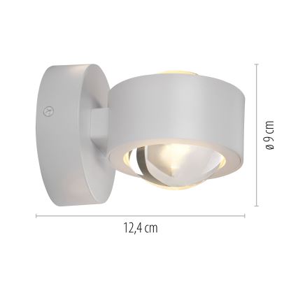 Schöner Wohnen 19331-16 - LED Nástěnné svítidlo CHIA 2xLED/2W/230V bílá
