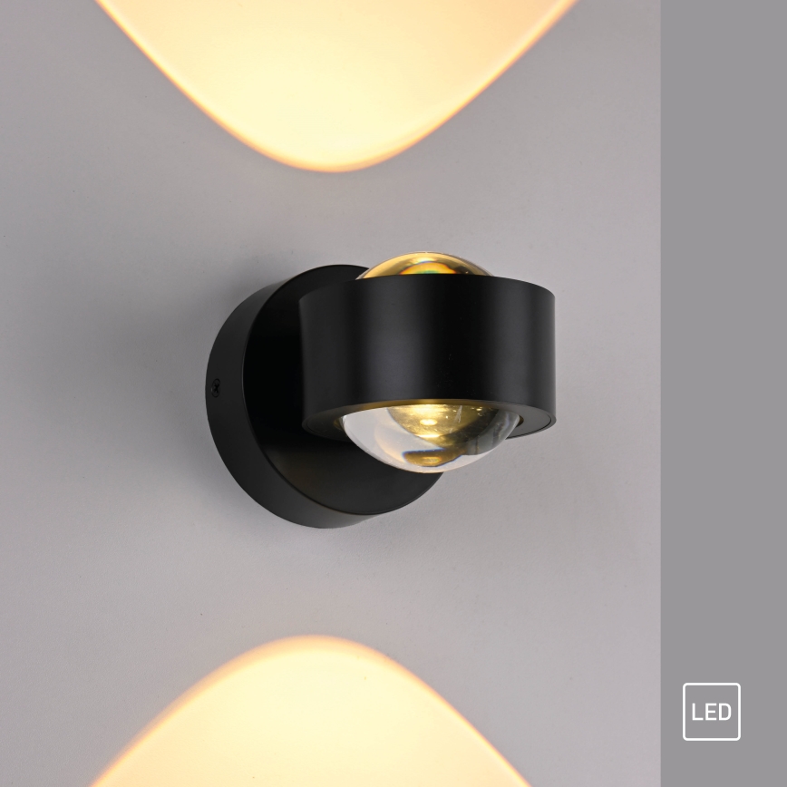 Schöner Wohnen 19331-18 - LED Nástěnné svítidlo CHIA 2xLED/2W/230V černá