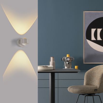 Schöner Wohnen 19331-39 - LED Nástěnné svítidlo CHIA 2xLED/2W/230V šedá