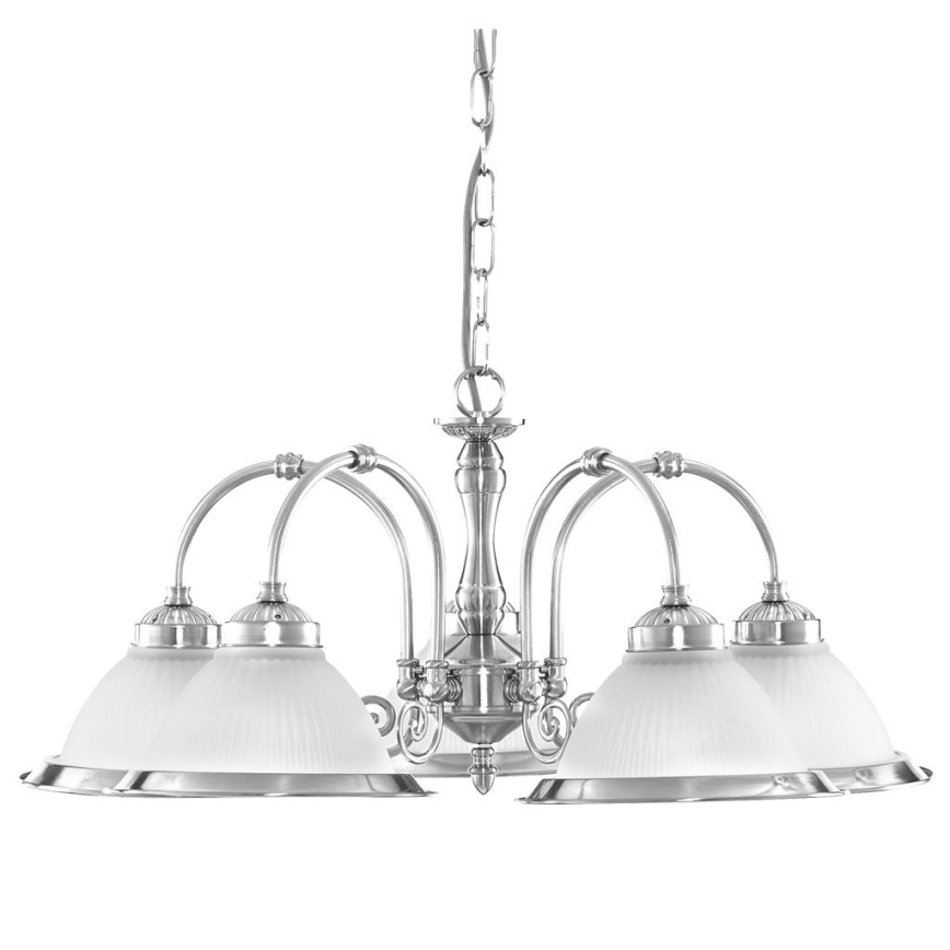 Searchlight - Lustr na řetězu AMERICAN DINER 5xE14/60W/230V lesklý chrom