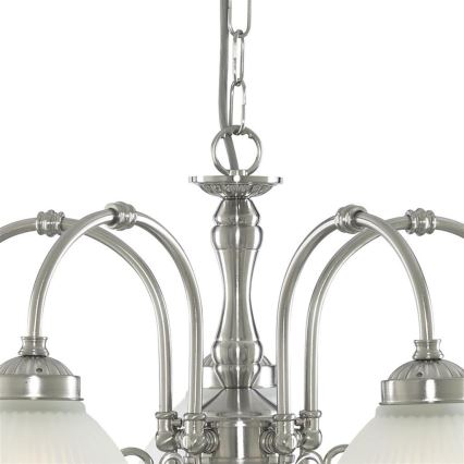 Searchlight - Lustr na řetězu AMERICAN DINER 5xE14/60W/230V lesklý chrom