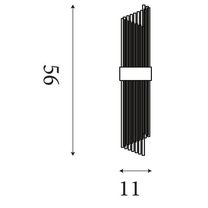 Searchlight - Nástěnné svítidlo LARA 2xE14/60W/230V