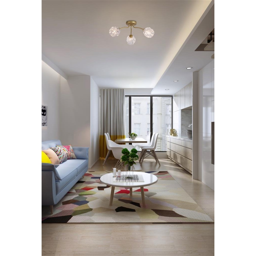 Searchlight - Přisazený lustr ASTRAL 3xG9/33W/230V zlatá