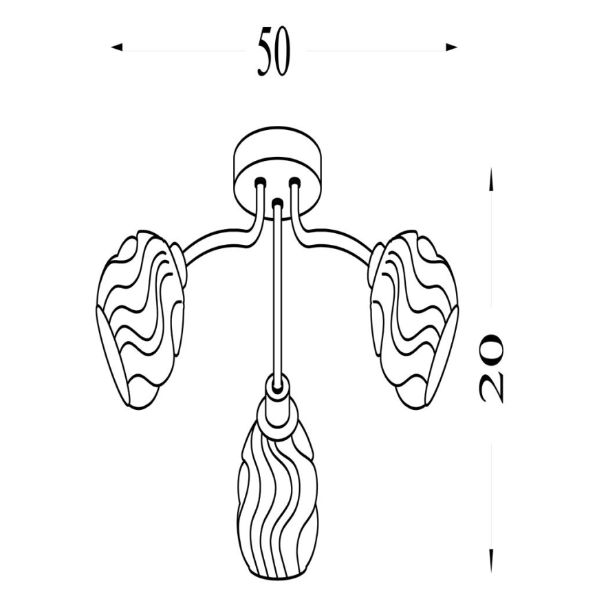 Searchlight - Přisazený lustr ASTRAL 3xG9/33W/230V zlatá