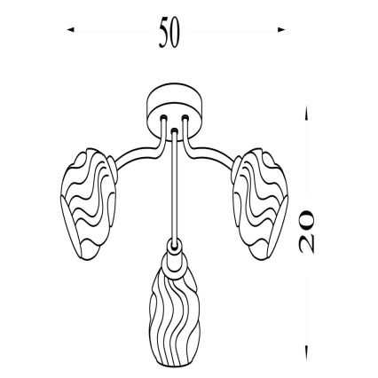 Searchlight - Přisazený lustr ASTRAL 3xG9/33W/230V matný chrom