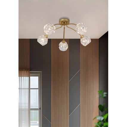 Searchlight - Přisazený lustr ASTRAL 5xG9/33W/230V zlatá