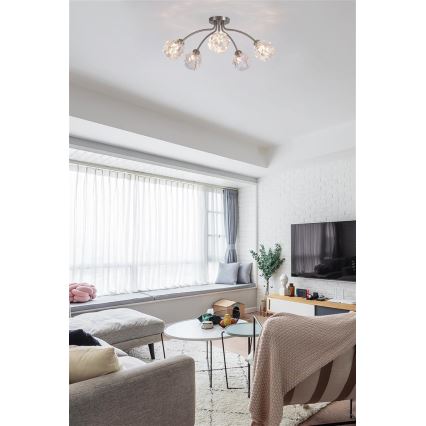 Searchlight - Přisazený lustr ASTRAL 5xG9/33W/230V matný chrom