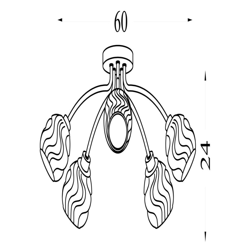 Searchlight - Přisazený lustr ASTRAL 5xG9/33W/230V matný chrom