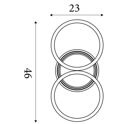 Searchlight - LED Stmívatelné stropní svítidlo CONTOUR LED/24W/230V 3000K