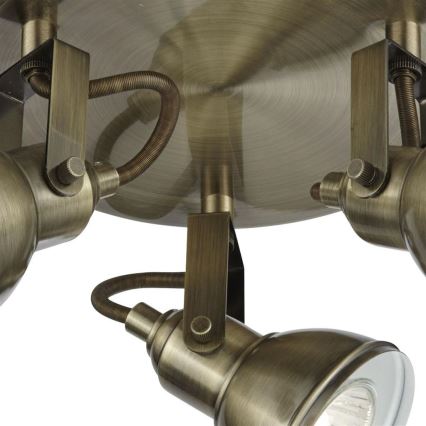 Searchlight - Bodové svítidlo FOCUS 3xGU10/50W/230V mosaz