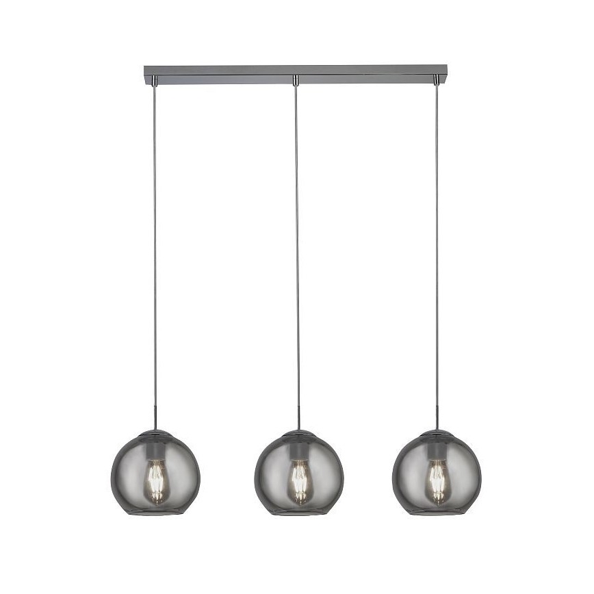 Searchlight - Lustr na lanku PENDANT 3xE27/40W/230V šedá