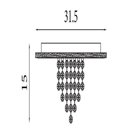 Searchlight - LED Stmívatelné stropní svítidlo DELUGE LED/20W/230V pr. 31,5 cm černá