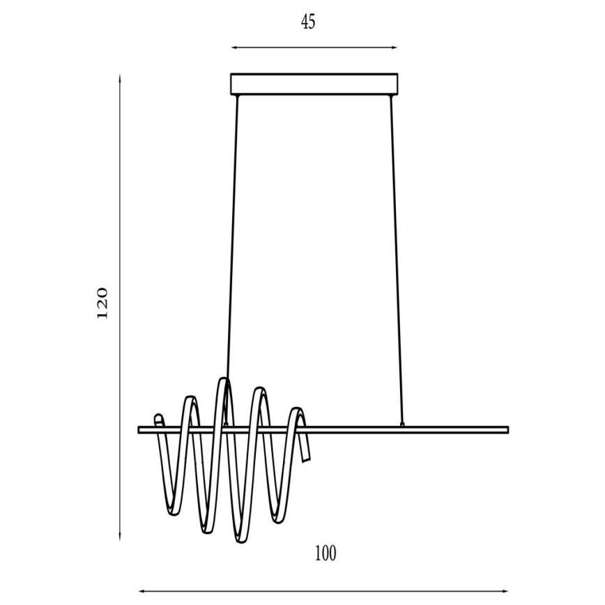 Searchlight - LED Stmívatelný lustr na lanku SWORD LED/40W/230V 3000K