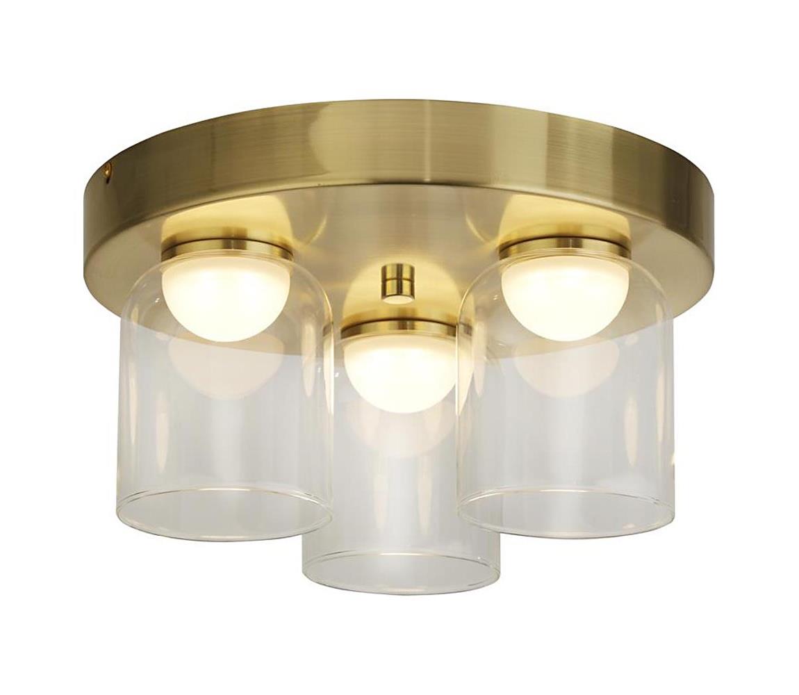 Searchlight 23083-3SB - LED Stropní svítidlo HIGHBALL 3xLED/5,3W/230V pr. 30 cm 23083-3SB Čirá,Mosaz