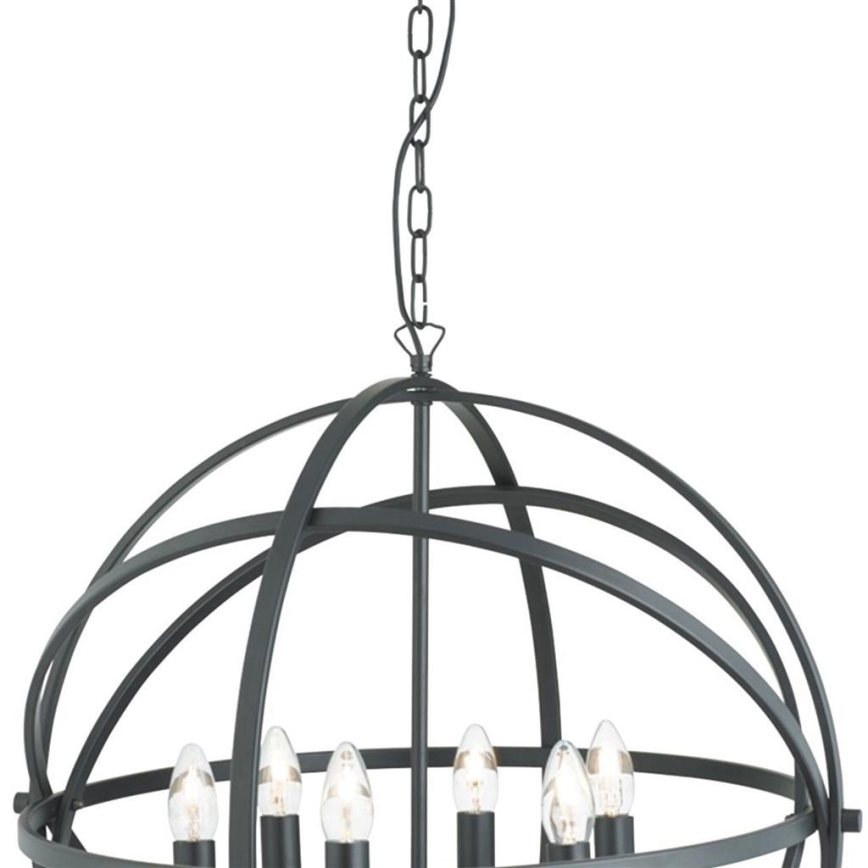Searchlight - Lustr na řetězu ORBIT 6xE14/60W/230V černá